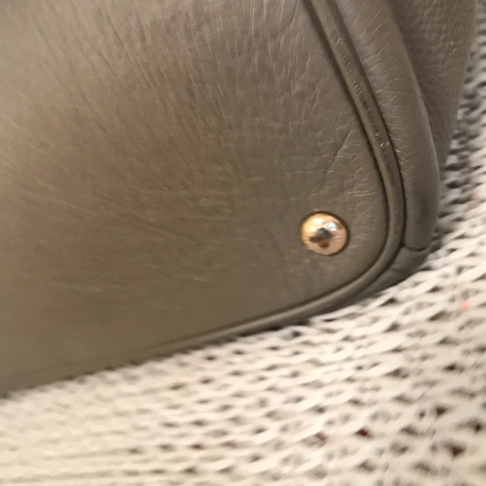 Coach Mickie Satchel Taupe Gray
